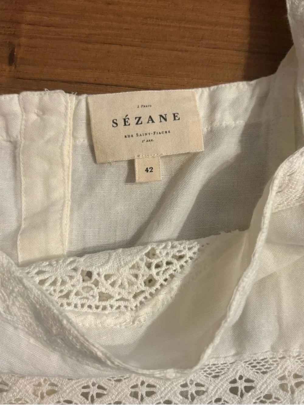 Sezane White Zora Top - Picture 2 of 4
